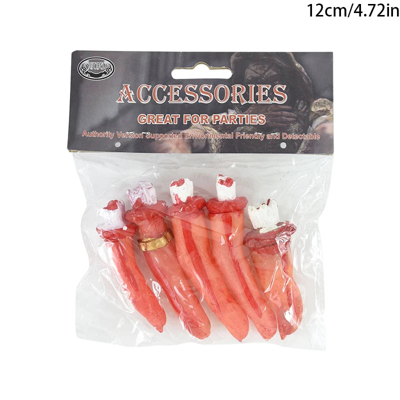 2024 Halloween Fake Human Arm Plastic Hands Foot Bloody Dead Body Parts Outdoor Haunted House Scary Props Halloween Decorations