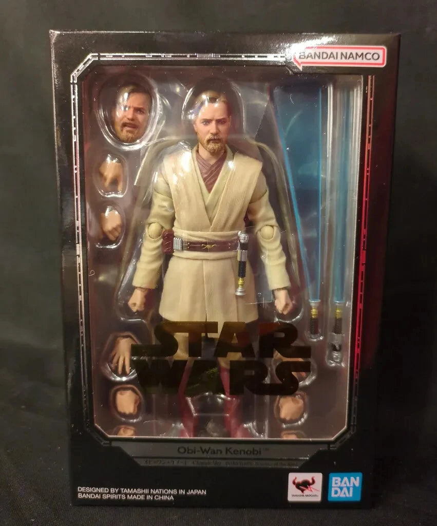 In stock Original Bandai Star Wars: Episode III S.H.Figuarts Obi-Wan Kenobi Master Yoda Anime figure Model Toy collectibles Gift