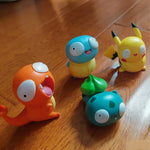 8Pcs/set Pokemon Figures Cutes Yusan Silly Toys Pikachu Bulbasaur Squirtle Charmander Action Figure Cartoon Doll Model Toys