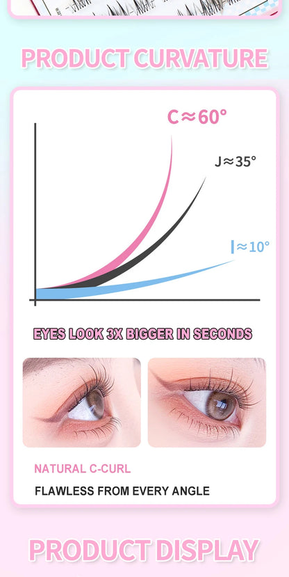 Upgraded Sunflower False Eyelashes No Glue Fake Lashes  Natural Reusable Band-Free Lashes Manga Lash Makeup Korean