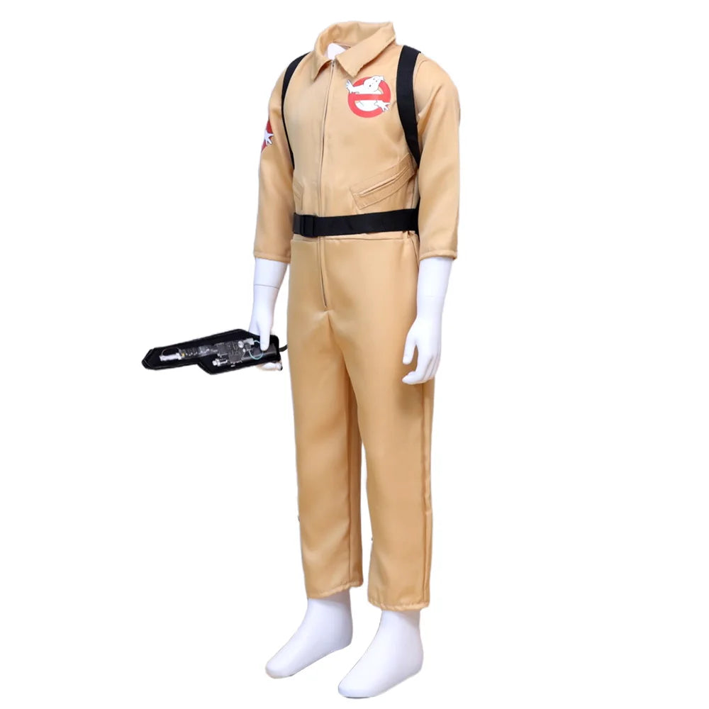 Kids Adults Cosplay Costume with Proton Pack Halloween Christmas Carnival Theme Party Clothes Fans Collection ﻿