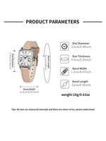 Fashion Rectangle Quartz Wrist Watch for Women Luxury Brand Roman Dial Leather Strap  Ladies Watches Clock