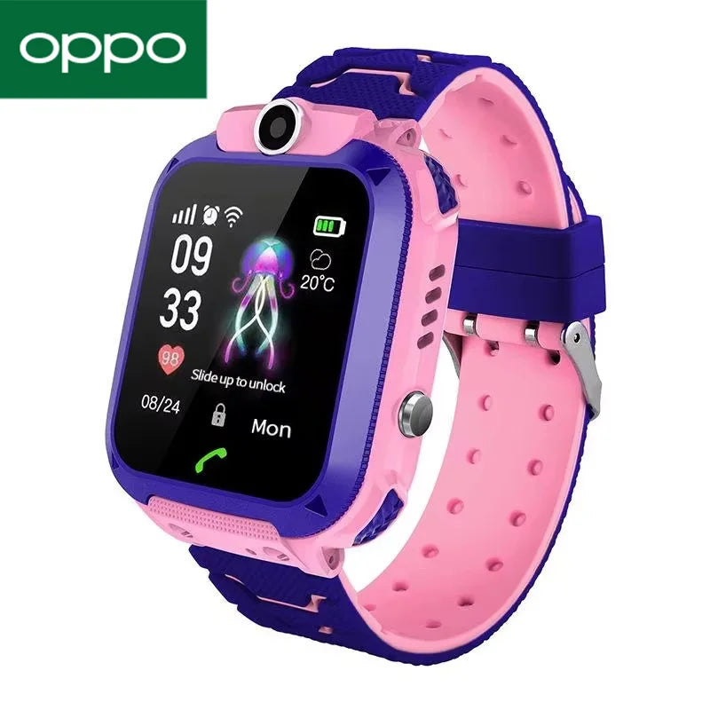 OPPO Kids Smart Watch SOS GPS Location Tracke Sim Card Call Child SmartWatch Camera Waterproof Watch Gift For Ios Android 2026