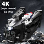 K10 Max RC Drone HD 4K Plane 3 Camera Helicopter Obstacle Avoidance Wifi FPV Quadcopter Optical Flow Aircraft Helicopter Kid Toy
