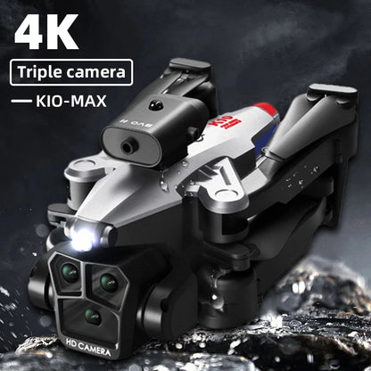 K10 Max RC Drone HD 4K Plane 3 Camera Helicopter Obstacle Avoidance Wifi FPV Quadcopter Optical Flow Aircraft Helicopter Kid Toy