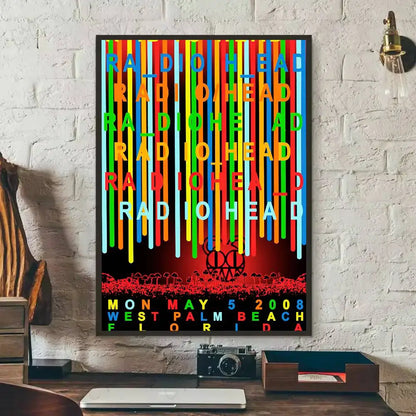 Rock Band R-Radiohead Poster Gallery Prints Self Adhesive Home Decor Decoration Wall Decals Living Room Sticker