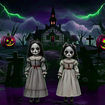 2pcs Halloween Ghost Doll Ground Insertion Decoration Horror Style Outdoor Courtyard Logo Decoration