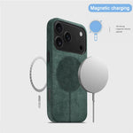 Real Italy Alcantara Magsafe Case for iPhone 17 Pro Max Air Premium Magnetic Cover Suede Leather Cases for iPhone 16 17 Pro Max