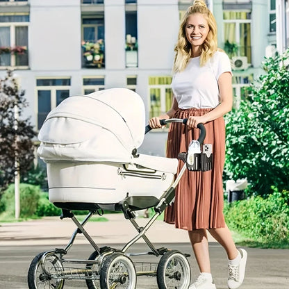 2-in-1 Universal Stroller Water Cup Holder With Phone Holder, Universal Bottle Holder For Wheelchair stroller Accessories