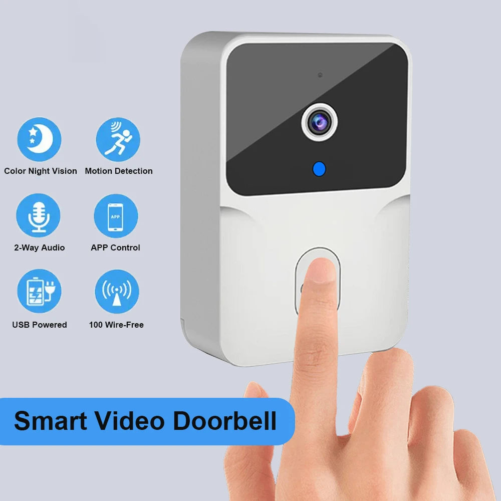 WiFi Video Doorbell Wireless HD Camera IR Alarm Security Smart Home Door Bell WiFi Intercom for Home
