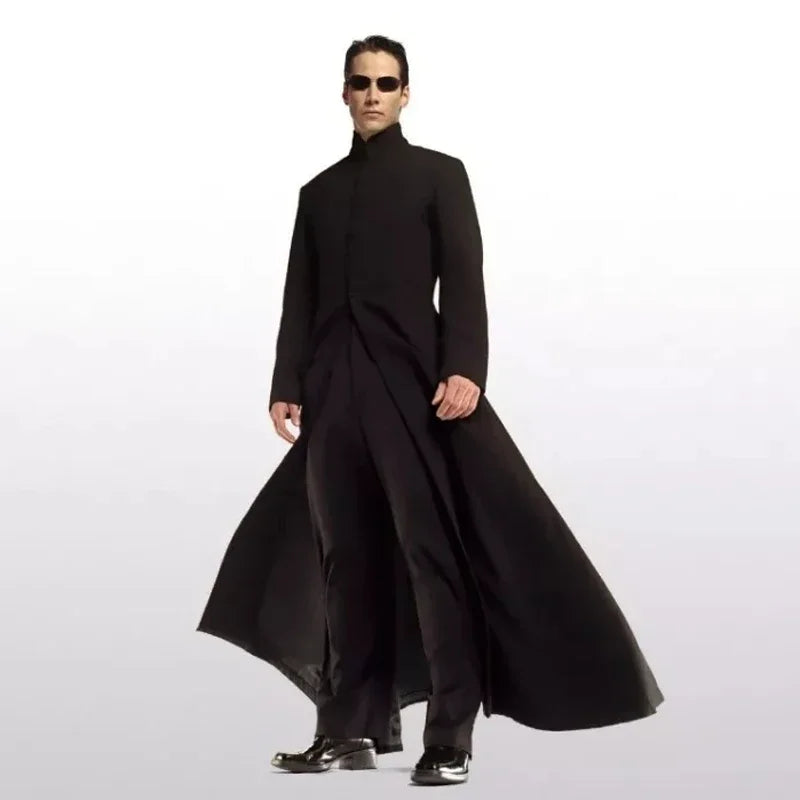 Matrix cosplay custom black cosplay costume neo trench coat Halloween party costumes for men cos play prop accessories