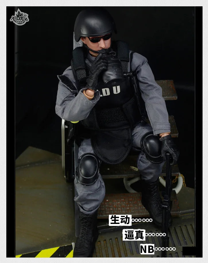 1/6 Action Figure Military Army 30cm Combat Swat Police Soldier With Gun Forces Model Toys