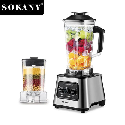 6000W Heavy Duty Commercial Blender Food Processor Stationary Mixer Ice Smoothies for Kitchen High Power Juicer Blender BPA Free