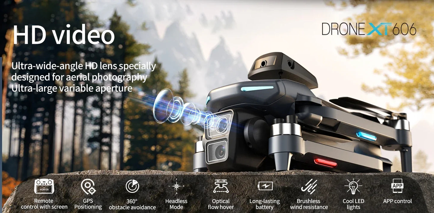 XIAOMI NEW XT606 GPS Drone 8K HD Professional dual camera 5G WIFI FPV Obstacle Avoidance Brushless RC Quadcopter Dron toy MIJIA