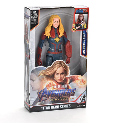 Action Toy 30cm Marvel Avengers Toy Thanos Hulk Spiderman Iron Man Captain America Thor Black Panther With Sound And Light