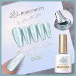 BORN PRETTY 10ml Silver Water Light Cat Magnetic Gel Nail Polish Nail Supplies Vernis Semi Permanent Gel for Fall Winter Nails