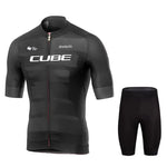 Cube Cycling Jersey Set – Men’s Summer Short Sleeve Bike Shirt & Padded Bib Shorts, Road & MTB Bicycle Clothing Maillot Ciclismo