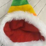 Splicing Christmas Santa Hat Xmas Long Plush Holiday Red Hat For Woman And Man Unisex 2025 New Year Festive Party Supplies Gifts