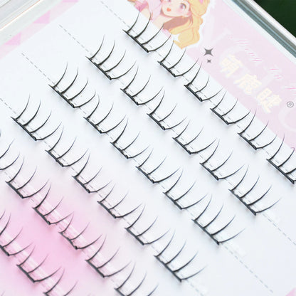 Self Adhesive Individual Eyelashes No Glue Needed Fluffy Cluster Eyelash Korean Fashion Manga Lash Extension for Daily Makeup