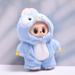 17cm Labubu Mini Doll Clothes Set - Hat Outfit Shoes for Labubu II Cultivate Sitting Party Toys