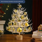 Christmas party decorations Christmas tree desktop decorations Christmas decorations simulation tree white decorative balls