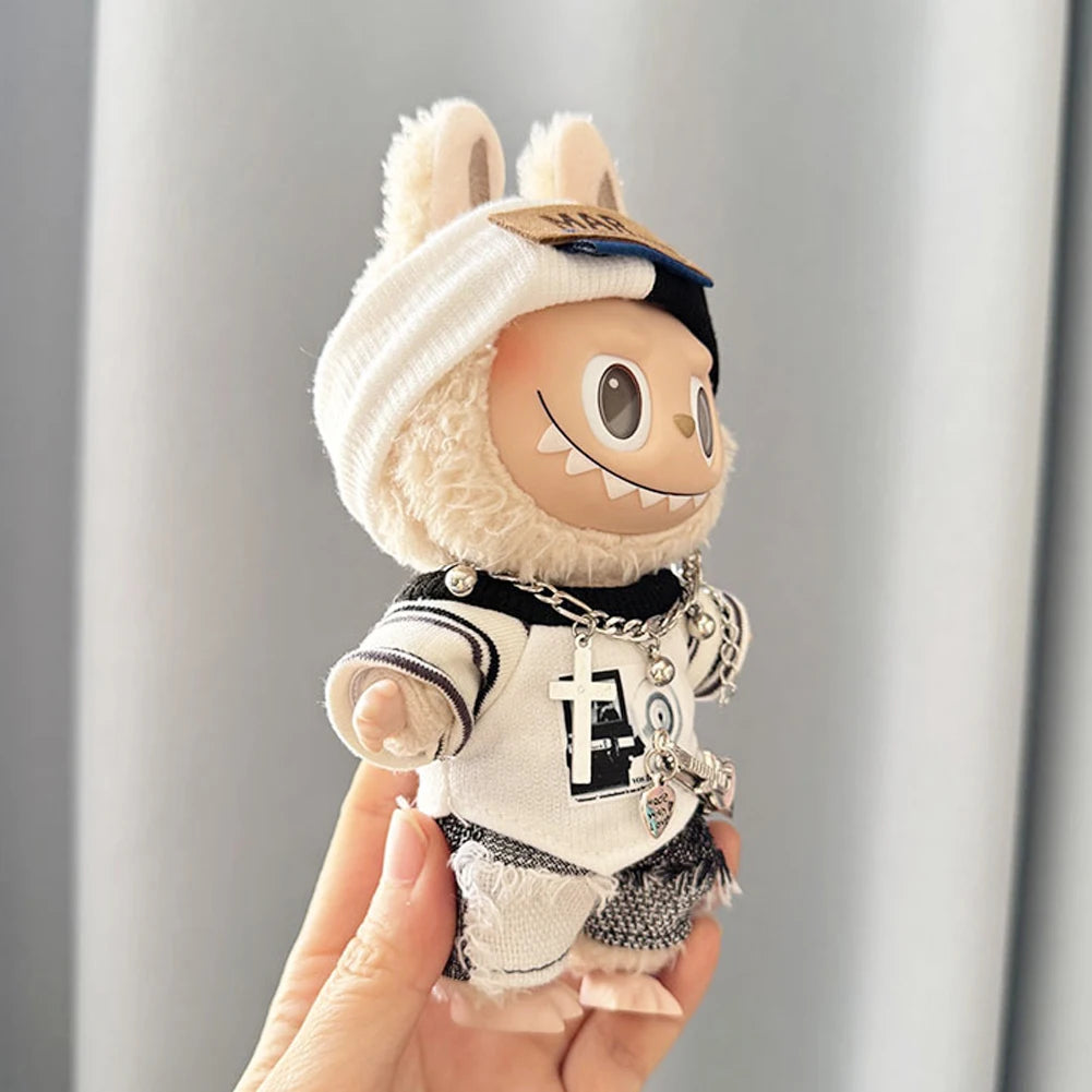 For 17cm Labubu I II Idol Dolls Cute Mini Plush Doll'S Clothes for Korea Kpop Exo Idol Dolls DIY Accessories Gifts New Style