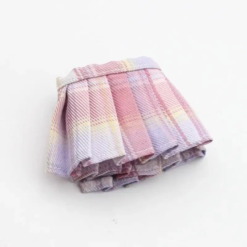 Mini Doll Clothes Outfit Accessories For 15-17cm Labubu V1 V2 V3Labubu Uniform Set Outfit Skirt and Sweater Sunglasses Clothing