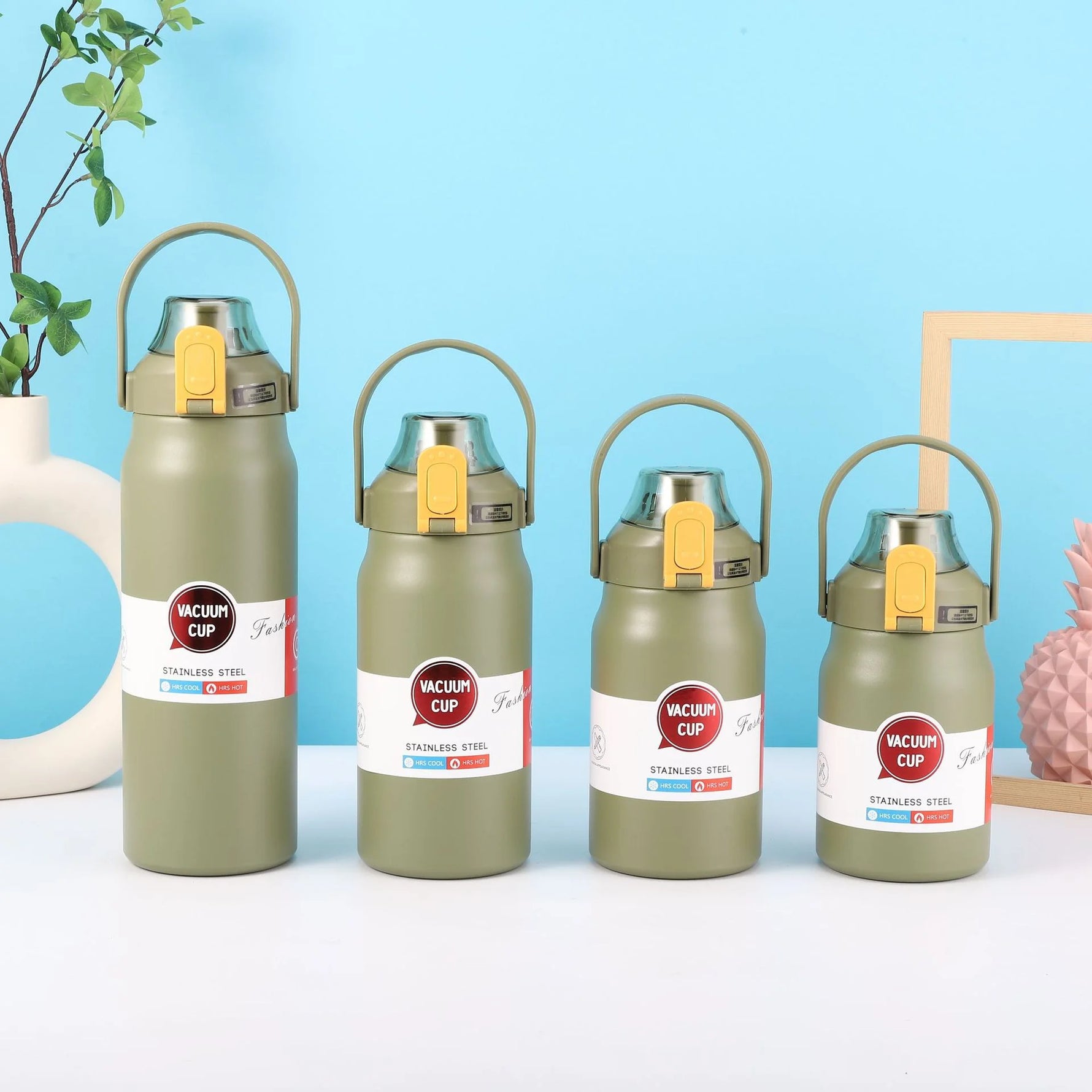 1.3L/1.7L Large Capacity Thermo Bottle Outdoor Mug Stainless Steel Thermos Water Bottle Portable Vaccum Flask Cold And Hot Tumbl