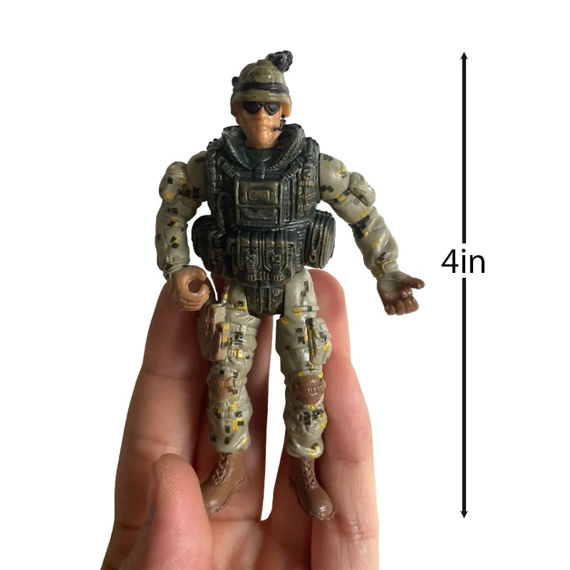 24Pcs/Set Army Men SWAT Team Special Forces Soldiers WWII War Game Action Figures Playset Military Modle For Kid Boy Gift