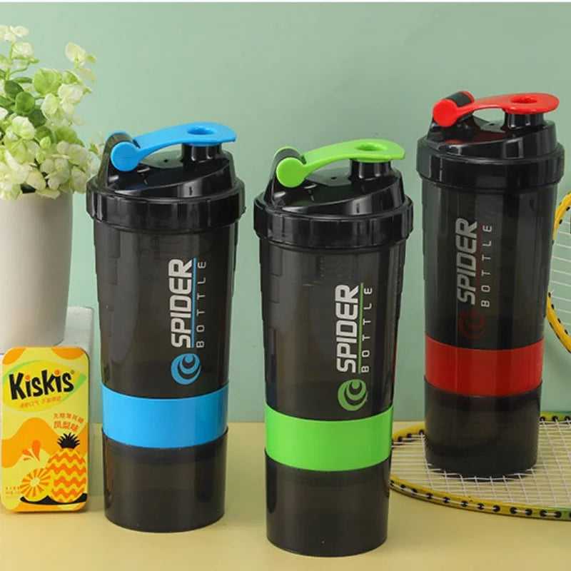 Creative Sports Shaker Cup Fitness Mixing Cup Fashion Trend Large Capacity Water Cup with Mixing Ball Convenient and Practical