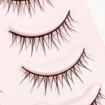 DINGSEN Fake Eyelash Anime Lashes 5 Pairs Little Devil Eyelashes Natural Daily Makeup Manga Eyelashes Clear Band Eyelashes