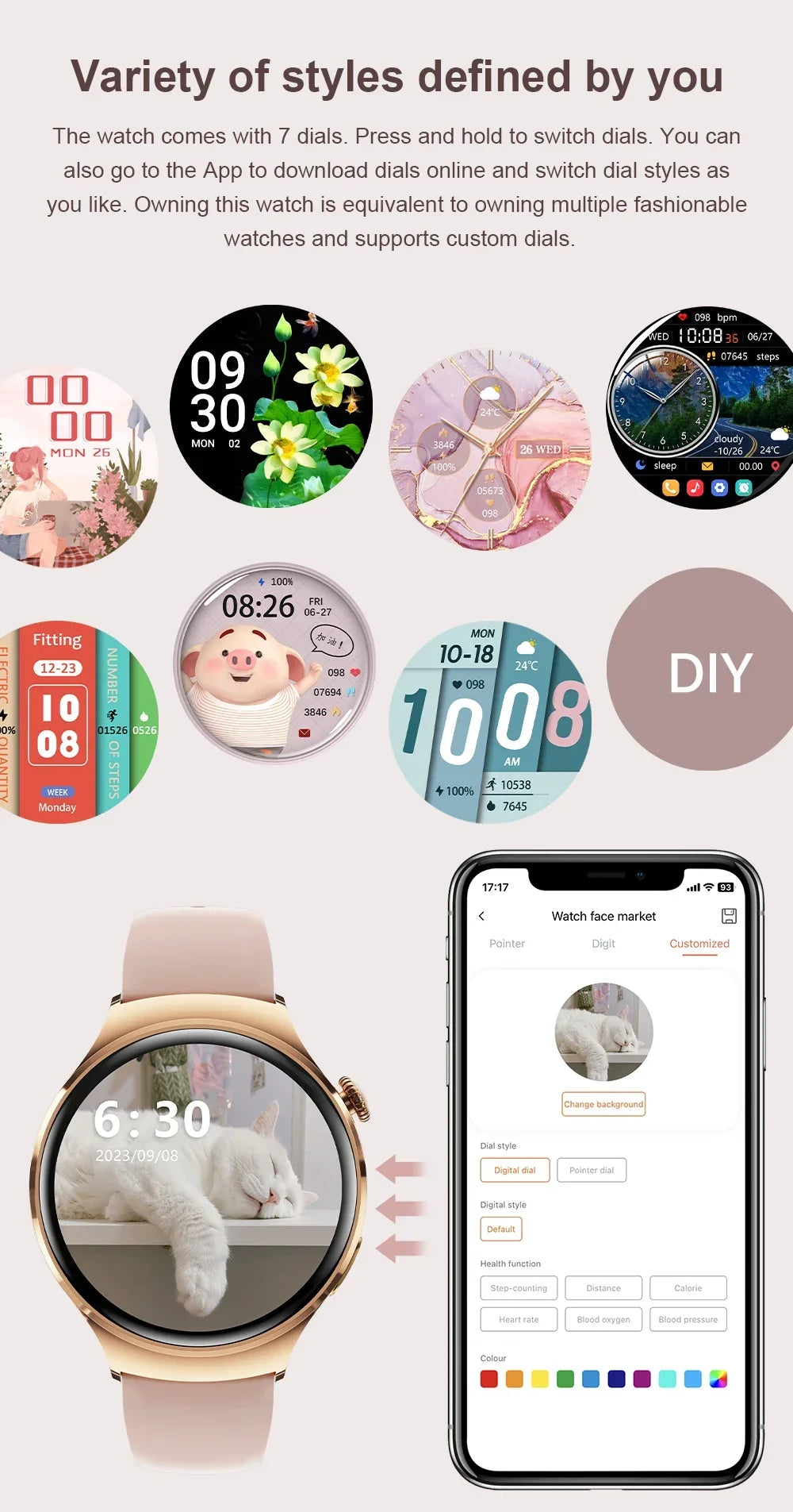 2025For HUAWEI Smart Watch Women GPS Trajectory Heart Rate Blood Pressure NFC Bluetooth Call 1.27inch AMLOED Smartwatches Ladies