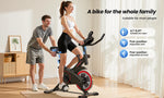 Indoor Exercise Bike 4kg Flywheel Quiet Belt Drive Spin Bike with Adjustable Resistance & LCD Display for Home Cardio Training