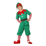 New Year Elf Costume For Kids Girl Boy Green Santa Claus Suit Set With Hat Children Fancy Christmas Party Dress Set Performance