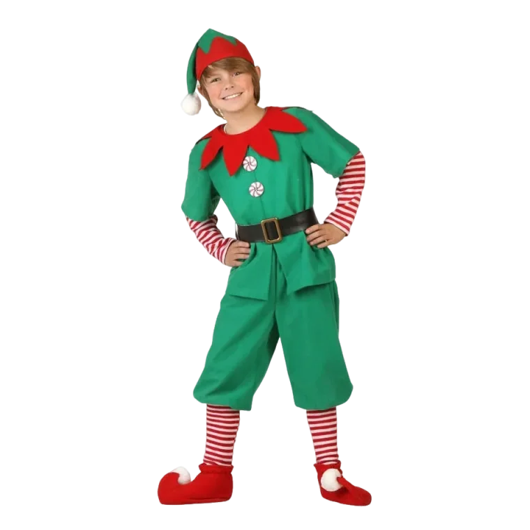 New Year Elf Costume For Kids Girl Boy Green Santa Claus Suit Set With Hat Children Fancy Christmas Party Dress Set Performance