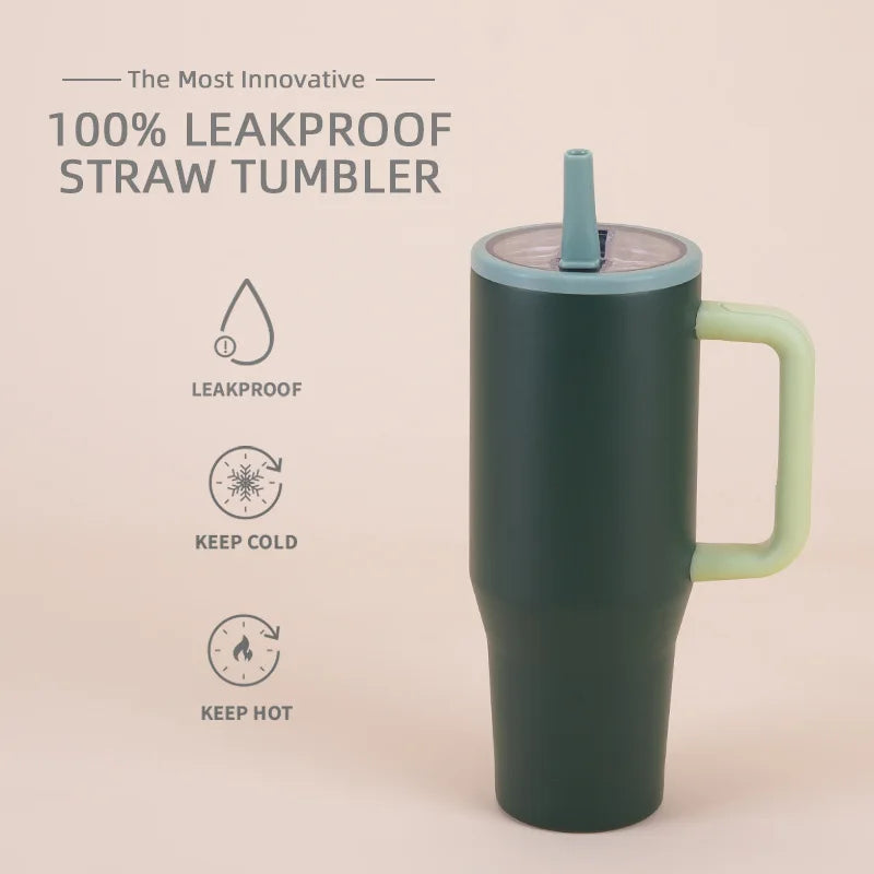 40 Oz Vacuum Flask Cup Thermos water Bottle Thermal Mug Large Capacity Stainless Steel Cold and Hot Tumbler Travel Car coffee