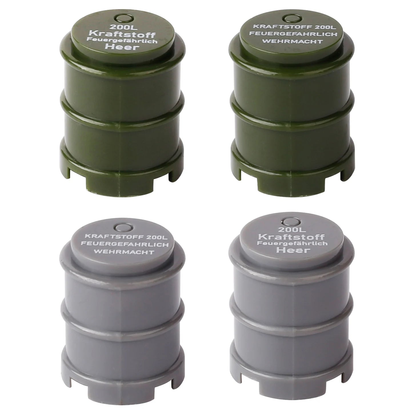 MOC WW2 Military Oil Drum Fuel Tank Printed Building Blocks Weapons Soldiers Accessories War Scene Accessories Bricks Toys Boys