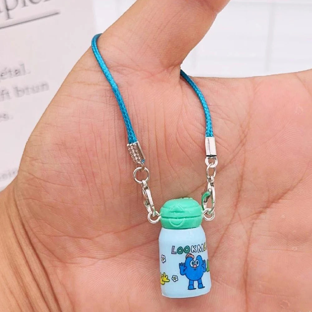 Dollhouse Mini Pendant Model Cartoon Cute Little Mini Mobile Phone Ornament for 15-17cm labubu Cartoon Pendant Sweet Couple Gift