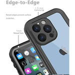 Full Sealed Clear IP68 Waterproof Case For iPhone 16 15 14 Plus 13 12 11 Pro Max Mini XS XR X Shockproof Cover Screen Protector