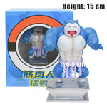 Pokemon Toys GYM Figurines Cartoon Fitness Muscle Man Action Figure Charmander Bulbasuar Squirtle Gengar Fit Model Anime Toys