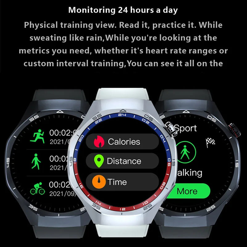 HT32 Smart Watch AMOLED Men Watch 5 Pro NFC Compass 1GB ROM Local Music Album E-Book Heart Rate Sport Smartwatch for Android IOS