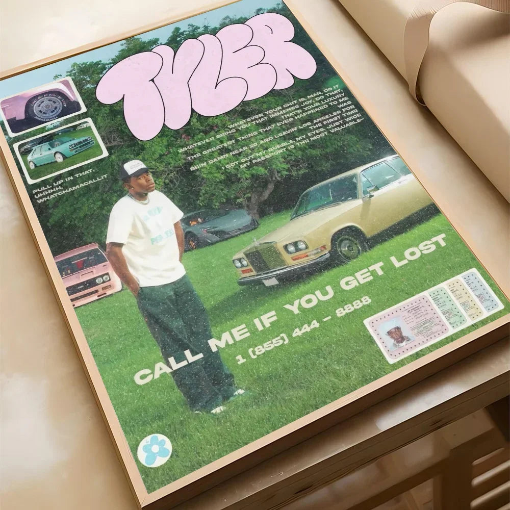 Rapper Tyler The Creator Flower Boy Poster Canvas Painting Modern Home Living Room Bedroom Caf É Bar Room Decoration Wall Art