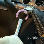 Labubu Anti Drop Buckle Silicone Rope Keychain Protection Ring Colorful Winding Fixed Anti Drop Labubu Accessories