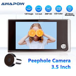 Awapow 3.5 Inch Doorbell Peephole Viewer Digital Door Camera 120° LCD 2 Million HD Pixels Cat Eye Door Bell Outdoor Monitor