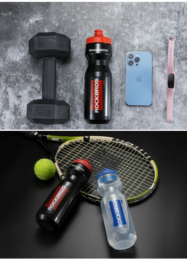 ROCKBROS 750ml Bicycle Water Bottle Plastic Sports Fitness Running Hiking Kettle Leak-proof Bike Bottle Cage