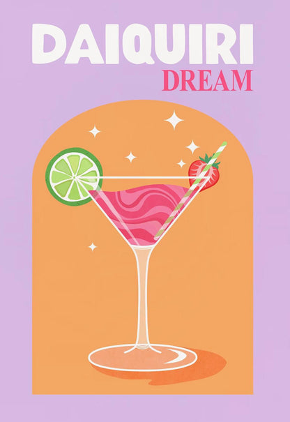 Simplicity Colorful Cocktail Posters Trendy Drinks Prints Whiskey Bar Cart Prints Canvas Painting Wall Pictures Home Bar Decor