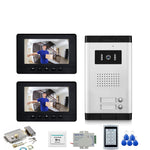 Home Video Doorbell Security Doorphone Wired 2/3/4/5/6/8/10/12 Units Apartment Two-way Audio Visual Intercom System