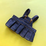 Strap skirt For labubu Big into energe doll T-Shirt Denim strap skirt Baseball Cap clothes Accessories