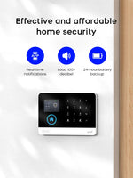 MULO Alarm System For Home Burglar Security 433MHz GSM  Home alarm Wireless PG103 WiFi Alarma Tuya Smart App Work With Alexa