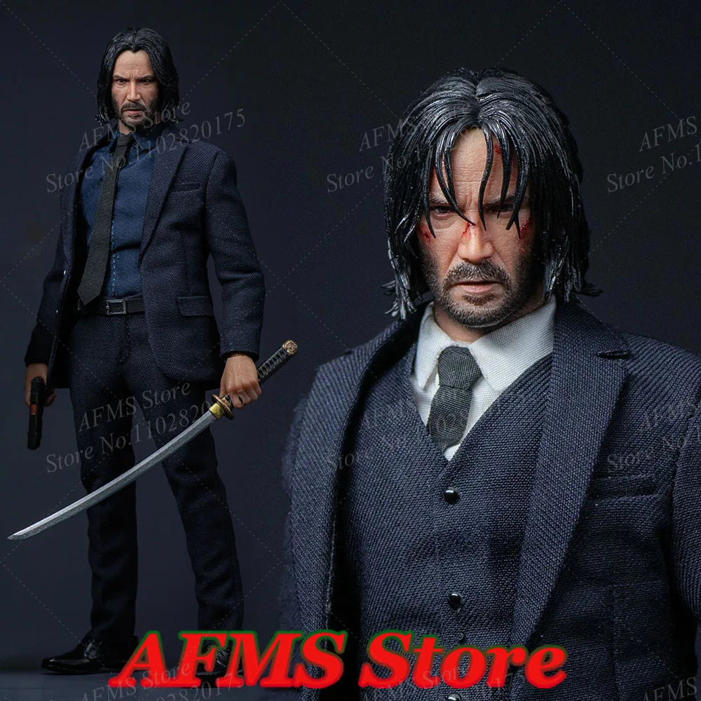 AT custom 1/12 Scale Collectible Figure Figure John Wick Keanu Reeves Full Set 6" Anime Men Soldier Action Figure Model